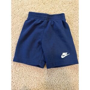 Nike Toddler Boy's Solid Color Stretchy Casual Logo Shorts BL1 Blue Size 3T